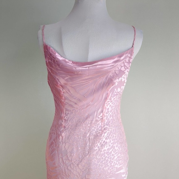 Elegant light pink lavender purple ombre silk maxi gown - Picture 8 of 16